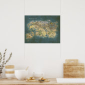 Poster Carte Tamriel (Cuisine)