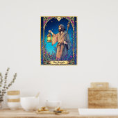 Poster Carte Tarot Art Nouveau, Hermite (Cuisine)