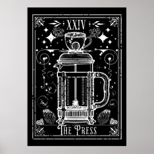 Poster Carte Tarot Café Presse Française