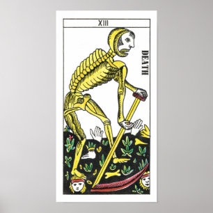 Poster Carte Tarot Décès