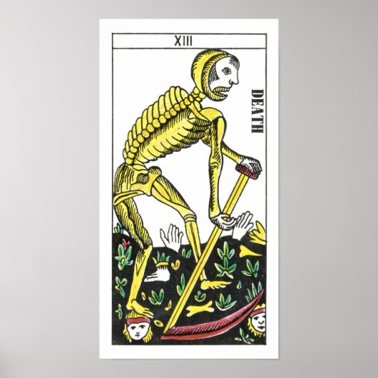 Poster Carte Tarot Décès (Devant)