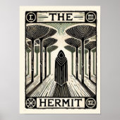 Poster Carte Tarot Hermit (Devant)