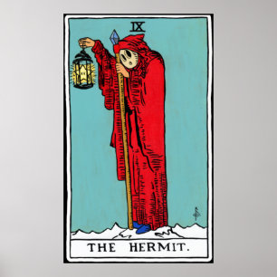 Poster Carte Tarot L'Hermite