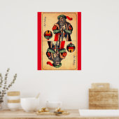 Poster carte tarot n° 2 du 19e siècle (Cuisine)