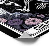 Poster Carte Tarot Squelette Gothique Lady Chat Enfant (Coin)