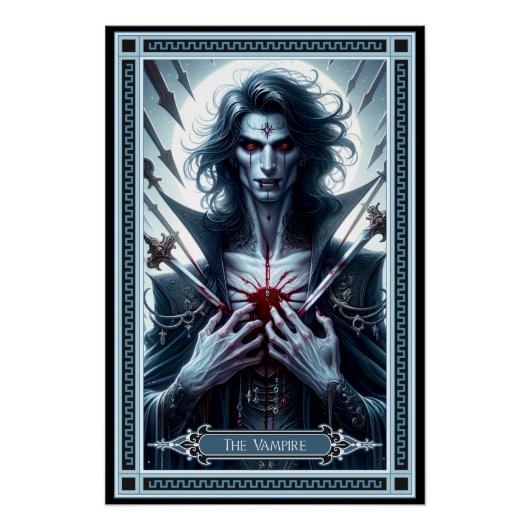 Poster Carte Tarot Vampire (Devant)