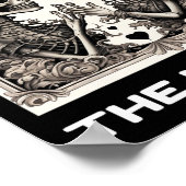 Poster Carte Tarot Vintage Skeleton Goth Hallow (Coin)