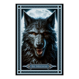Poster Carte Tarot Werewolf