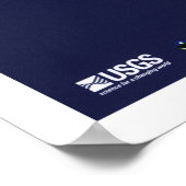 Poster Carte Terrestre Aux États-Unis 1992 (Coin)