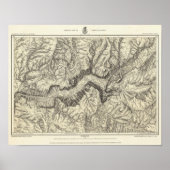 Poster Carte topographique de la vallée de Yosemite (Devant)