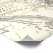 Poster Carte topographique de Rome antique, Italie (Coin)