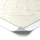 Poster Carte topographique des ruines de Thèbes (Coin)