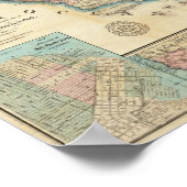 Poster Carte topographique du chemin de fer et du comté,  (Coin)