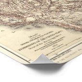 Poster Carte topographique du fleuve Mississippi (Coin)