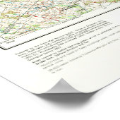 Poster Carte topologique de Dallas Ft Worth (Coin)