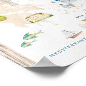 Poster Carte touristique des sites grecs (Coin)