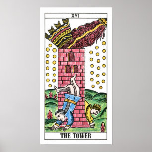 Poster Carte Tower Tarot