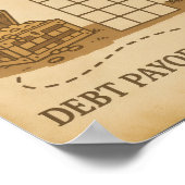 Poster Carte Trésor de Dette Planificateur de Rembourseme (Coin)