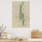 Poster Carte typographique de l'avant de guêpe (Utah) (Cuisine)