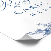 Poster Carte Victorian Dusty Blue French Garden Recette (Coin)