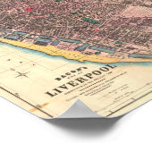 Poster Carte victorienne de Bacon de Liverpool 1890 (Coin)