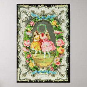 Poster Carte victorienne de Valentine