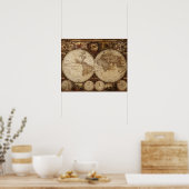 Poster Carte vintage (Cuisine)