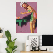 Poster Carte vintage (Bureau à domicile)