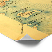 Poster Carte Vintage Bar Harbour ME (Coin)