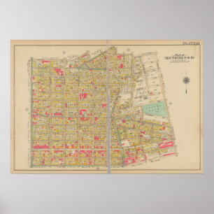 Poster Carte vintage Brooklyn George Washington Bromley
