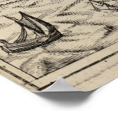 Poster Carte vintage d'Amsterdam (1614) (Coin)