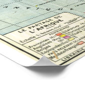 Poster Carte vintage de AFrica, texte en français (Coin)