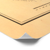 Poster Carte vintage de Bergen Norvège (1907) (Coin)