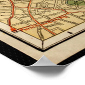 Poster Carte vintage de Boston (Coin)