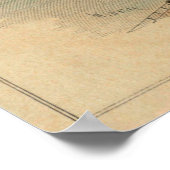 Poster Carte vintage de Boston MA (1866) (Coin)