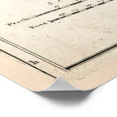 Poster Carte vintage de Bridgetown Barbade (1721) (Coin)