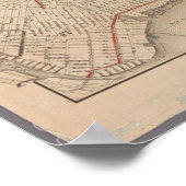 Poster Carte vintage de Brooklyn (Coin)