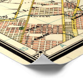 Poster Carte vintage de Buenos Aires Argentine (1921) (Coin)