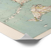 Poster Carte vintage de Cape Cod, Massachusetts (Coin)