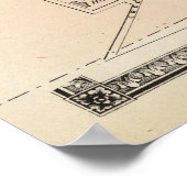 Poster Carte vintage de Dayton Ohio (1872) (Coin)