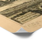 Poster Carte vintage de Denver CO (1889) (Coin)