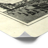 Poster Carte vintage de Edgartown MA (1886) (Coin)