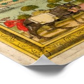 Poster Carte vintage de Florence Italie (1731) (Coin)