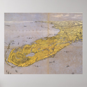 Poster Carte vintage de Floride (1861)