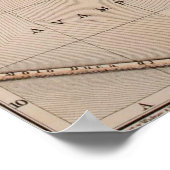 Poster Carte vintage de Gênes Italie (1906) (Coin)