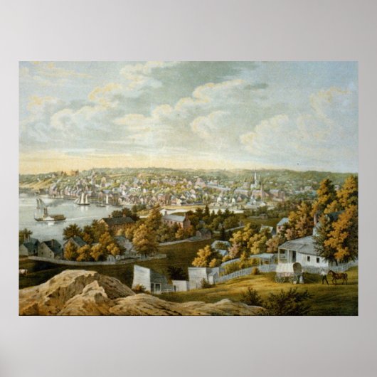 Poster Carte vintage de Georgetown (1855) (Devant)