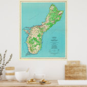 Poster Carte vintage de Guam (1965) (Cuisine)