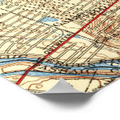 Poster Carte vintage de Hackensack NJ (1940) (Coin)