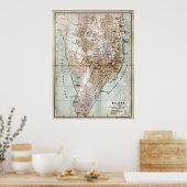 Poster Carte vintage de Halifax Nouvelle-Écosse (1890) (Cuisine)