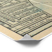 Poster Carte vintage de Hartford Connecticut (1903) (Coin)